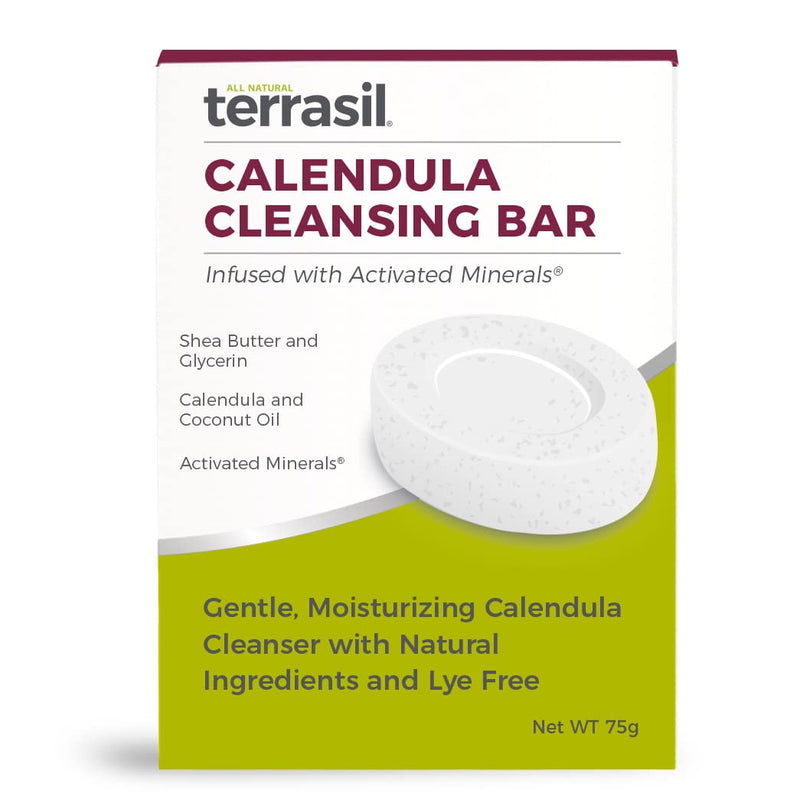 Calendula Soap - Natural Advanced Healing for Itchy Dry Skin Burns Scrapes Fast Acting by Terrasil (75gm Moisturizing Cleansing Bar) - NewNest Australia