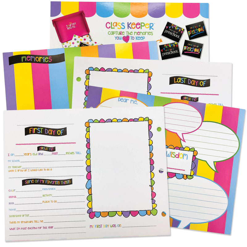 School Memory Scrapbook Refill Extra Pages Kits (Two Grades) for First & Last Day of School for Class Keeper Memory Keepsake Book for Girls Pastel for Girls - NewNest Australia