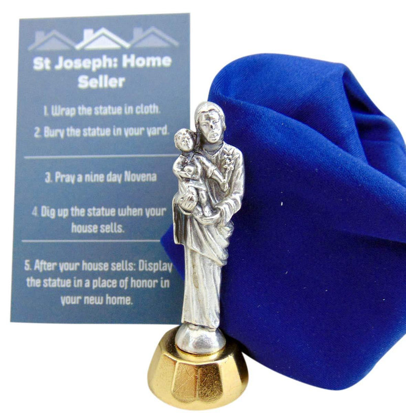 NewNest Australia - Westmon Works St Joseph Statue for Selling Homes Kit with Instruction Card and Burial Cloth Set 