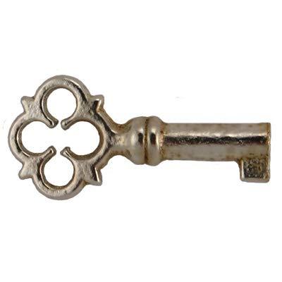 Nickel Plated Miniature Chest, Box Lock or Necklace Skeleton Key for Antique Furniture | KY-11 - NewNest Australia