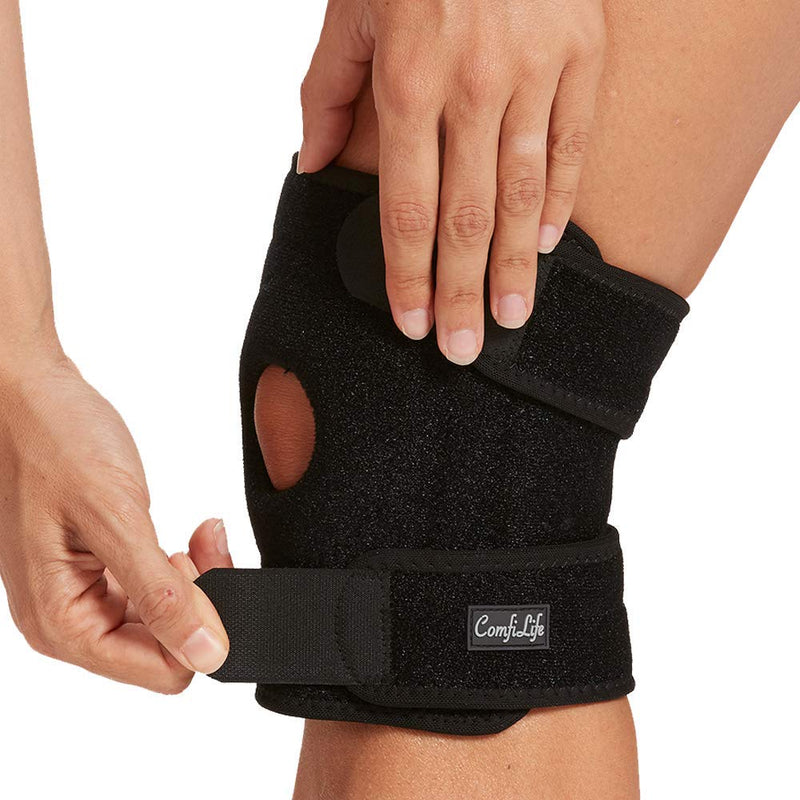 ComfiLife Knee Brace for Knee Pain Relief – Neoprene Knee Brace for Working Out, Running, Injury Recovery – Side Stabilizers – 3 Point Adjustable Compression – Open Patella Support,Non-Slip (Medium) Medium (Pack of 1) - NewNest Australia