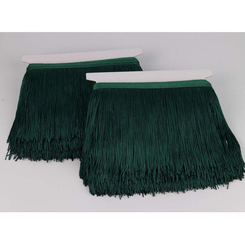 Heartwish268 Fringe Trim Lace Polyerter Fibre Tassel 6inch Wide 10 Yards Long for Clothes Accessories Latin Wedding Dress DIY Lamp Shade Decoration Black White Red(Army Green) Army Green - NewNest Australia