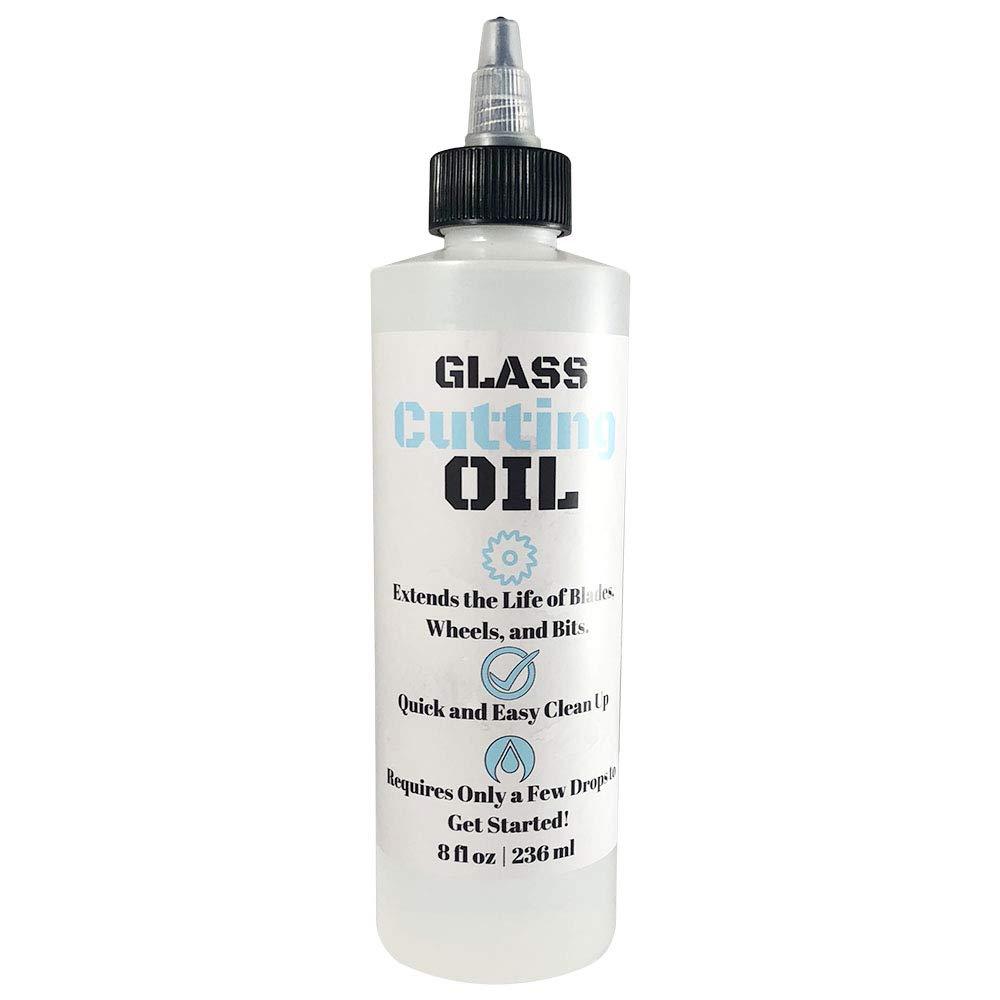 Premium Glass Cutting Oil (8 oz) Specially Formulated for Use with Any Glass Cutter Tool - Glass Cutter Oil for Glass Drill Bit, Mirror Cutting Tool, Tile Cutter & Glass Cutting Tools - NewNest Australia