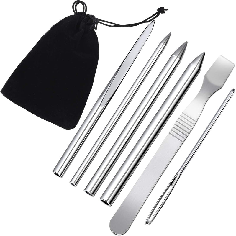 6 Pieces Paracord Stitching Set Paracord FID Lacing Stitching Needles Paracord Smoothing Tool, 6 Sizes and Silvery - NewNest Australia