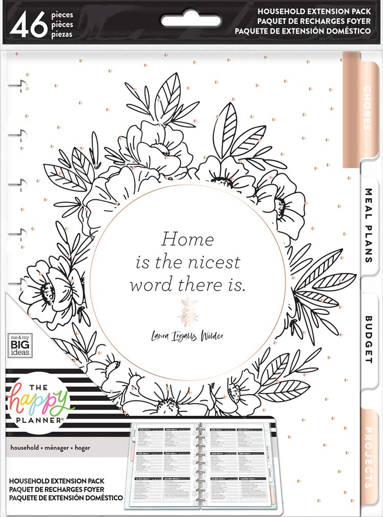 me & my BIG ideas Home Extension Pack - The Happy Planner Scrapbooking Supplies - Organizer for Household Duties - Plan Your Budget & Chores, Make Grocery Lists & Meal Plans - Classic Size Pack 1 - NewNest Australia