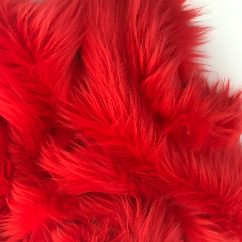 Bianna Creations | Faux Fur Fabric Ultra Soft Deluxe Plush Shaggy Squares | Craft, Sewing, Props, Costumes, Decoration (Fire Red, 8x8 inches) Fire Red - NewNest Australia