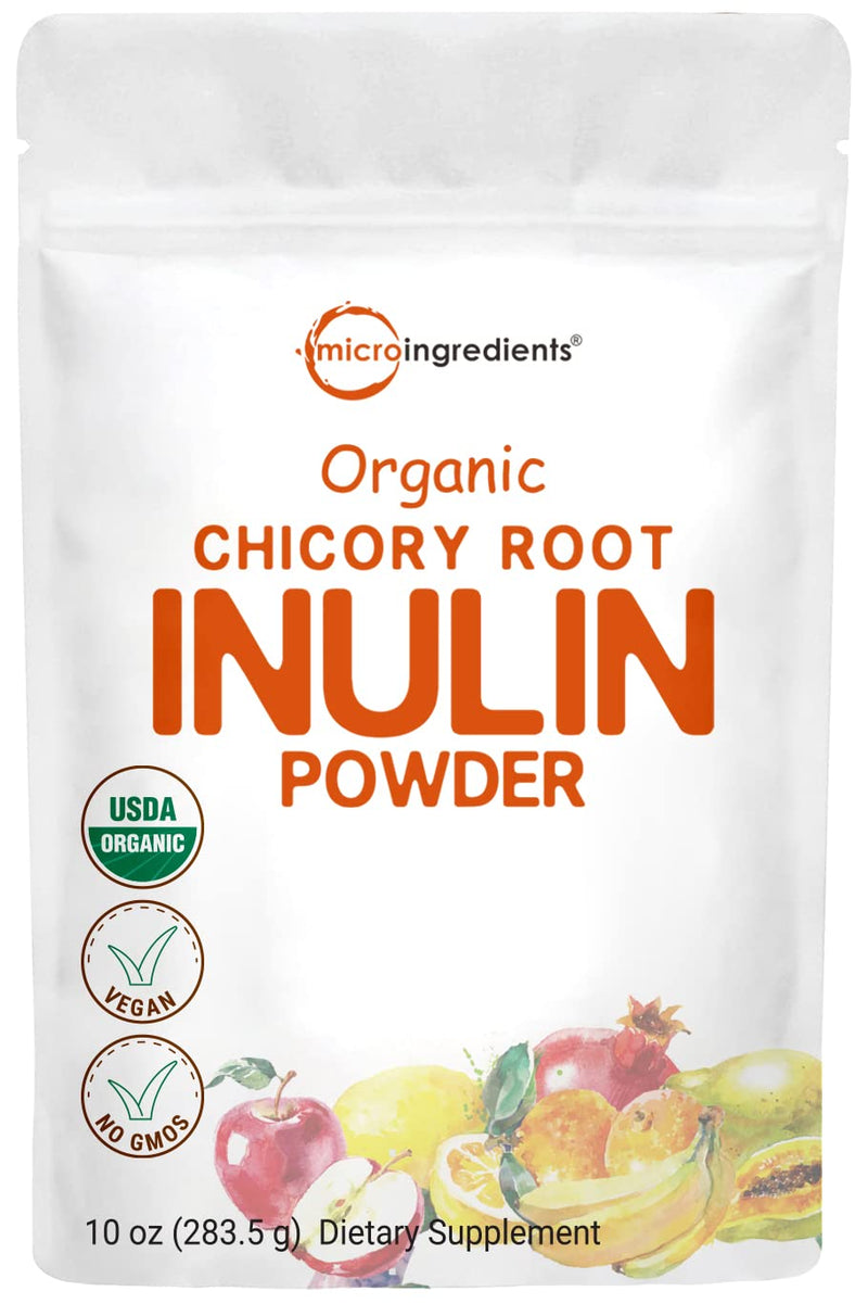 Organic Daily Prebiotic Dietary Fiber Supplement Powder, (Inulin Fiber from Chicory Root), 10 Ounce, Highly Promote Intestinal Colon, Gut Health and Digestive Function, Vegan Friendly 10 Ounce (Pack of 1) - NewNest Australia