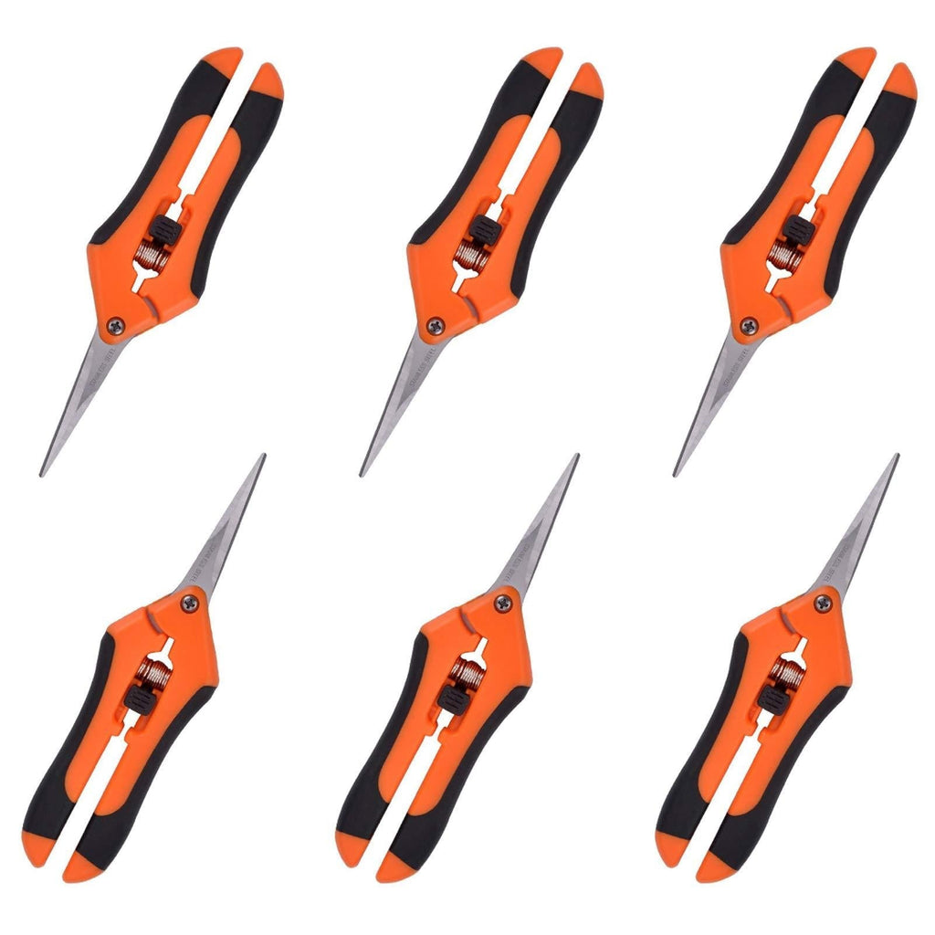 GROWNEER 6 Packs Pruning Shears Gardening Hand Pruning Snips with Straight Stainless Steel Precision Blades - NewNest Australia