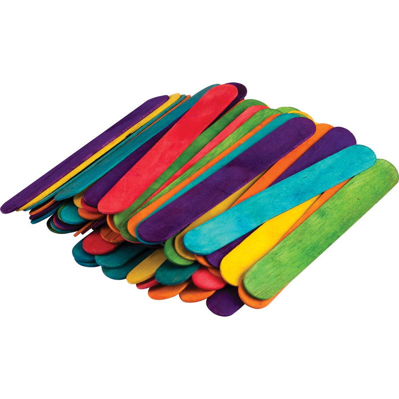 STEM Basics: Multicolor Jumbo Craft Sticks - 200 Count - NewNest Australia
