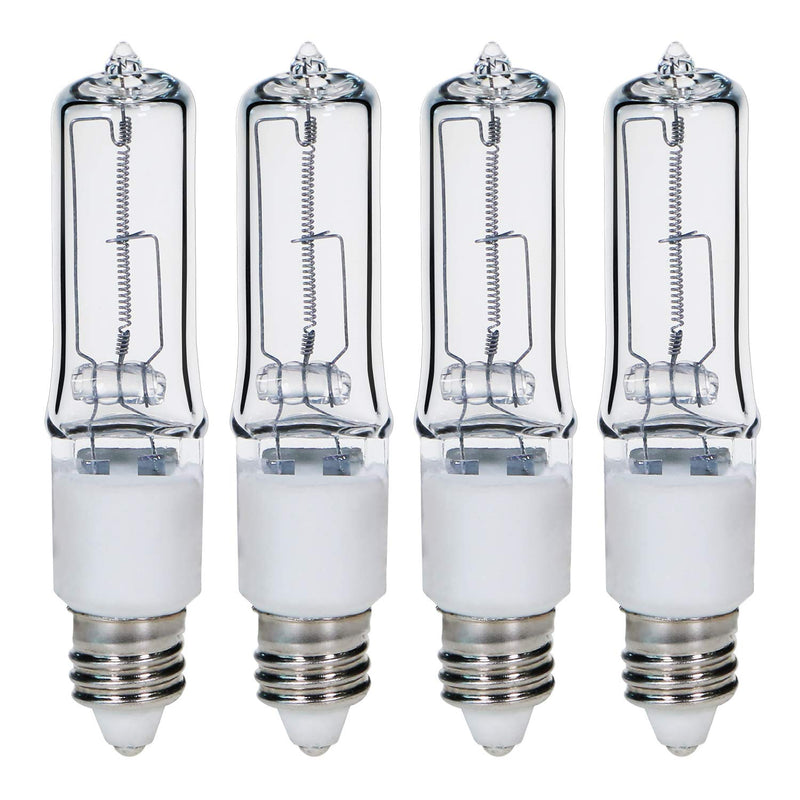 GMY JDE11 120V 100W T4 Mini Candelabra Base 1600lm 2800K Clear Dimmable JD E11 Halogen Light Bulbs 4Pack 4 Count (Pack of 1) - NewNest Australia