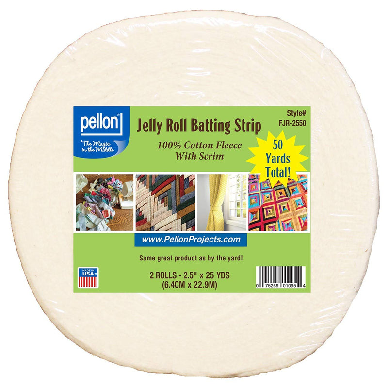 Pellon 100% Natural Cotton with Scrim - 2.5" x 50 yds Jelly Roll Strip - NewNest Australia