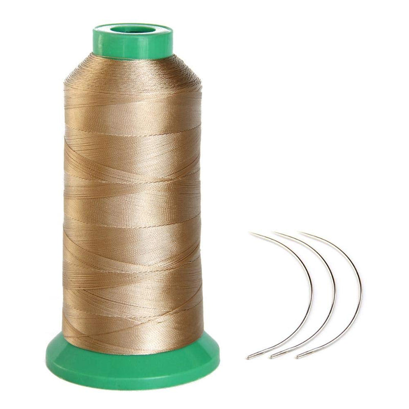Young Hair 1700 Meters Elastic Nylon Sewing Thread 3pcs 9cm Curl Needles for Wig Making(Blonde) 4 Piece Set Blonde - NewNest Australia