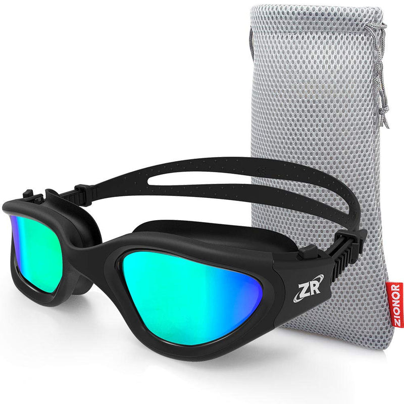 ZIONOR Swim Goggles, G1 Polarized Swimming Goggles Anti-Fog for Adult Men Women A6-g1-polarized Mirror Gold Lens - NewNest Australia
