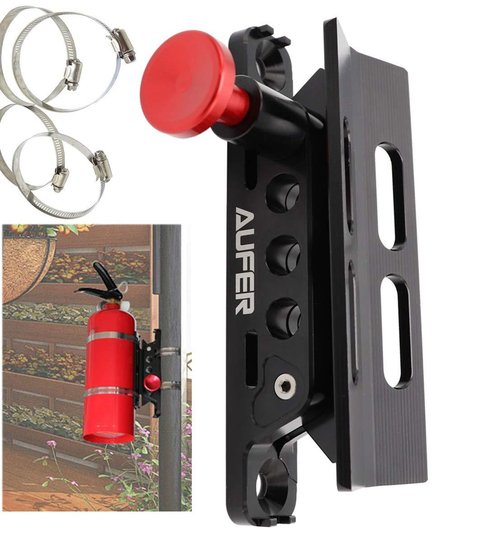 AUFER 1 Year Warranty-Universal Adjustable Roll Bar Fire Extinguisher Mount Holder with 4 Clamps for Jeep Wrangler UTV RZR Boat etc, Aluminum - NewNest Australia