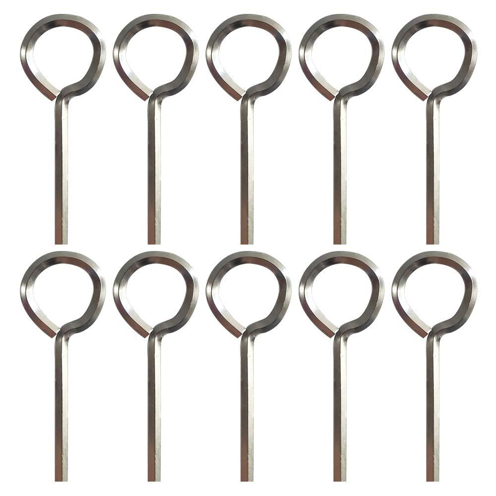 1/8” Standard Hex Dogging Key with Full Loop, Allen Wrench Door Key for Push Bar Panic Exit Devices, Solid Metal - 10 Packs Nickle - NewNest Australia