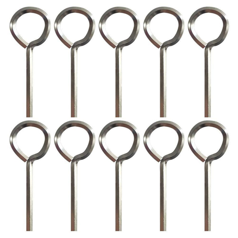 1/8” Standard Hex Dogging Key with Full Loop, Allen Wrench Door Key for Push Bar Panic Exit Devices, Solid Metal - 10 Packs Nickle - NewNest Australia