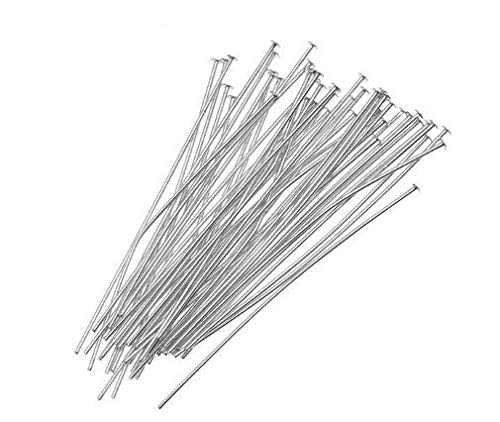 LASSUM 330 PCS Silver Plated Head Pins Findings, 32mm Head Pins DIY Jewelry Making - NewNest Australia