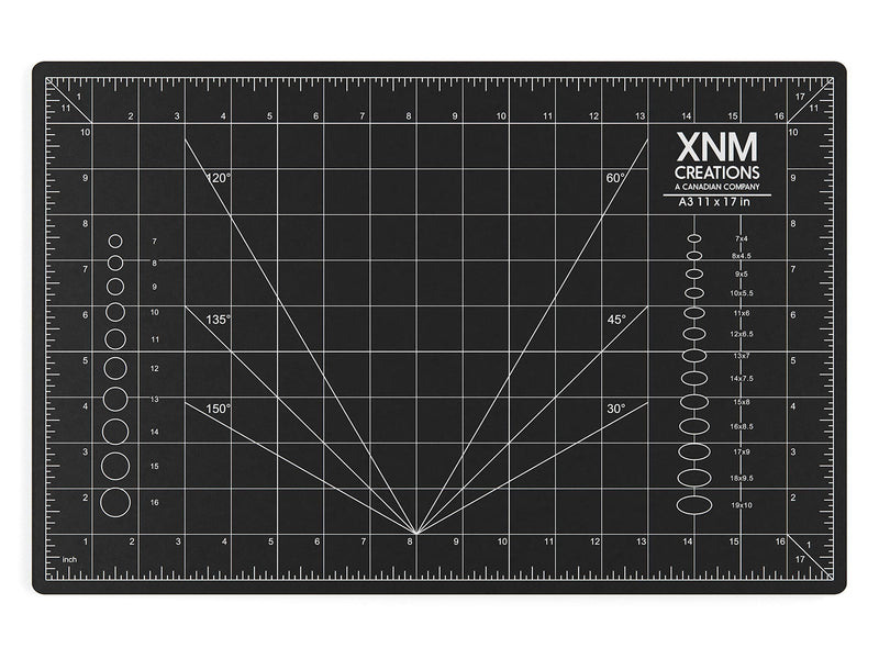 XNM Creations Premium Self Healing Cutting Mat - 12 Inches by 18 inches - A3 , 3 Layer Quality PVC Construction - Dual Sided, Imperial and Metric Grid Lines - Perfect for Cutting, Sewing, and Crafts 12 x 18 - NewNest Australia