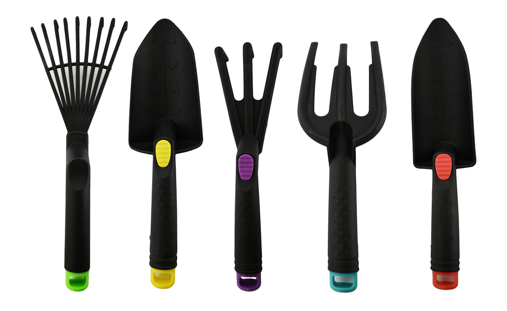 Black Duck Brand Set of 6 Weighted Hand Tools! Each Hand Tool is Weighted,! Perfect for Long Gardening Hours! (5 Tools + 1 Bonus Tool!) 5 Tools + 1 Bonus Tool! - NewNest Australia