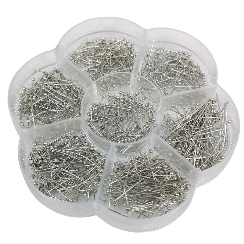 Chenkou Craft Assorted 700pcs Mix Size Brass Ball Head Pins for Jewelry Making (Anti-Silver, Mix) Anti-silver - NewNest Australia
