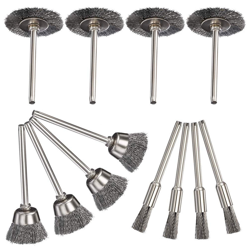 60 Pieces Wire Cup Brush Set,Vankcp Power Rotary Tool Buffing Wheels Small Wire Brushes Set for Drill Grinder Rotary Tools - NewNest Australia