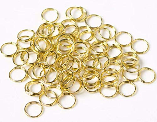 LASSUM 200PCS 10mm Double Loops Round Split Jump Rings Wire Connector for Jewelry Making,Gold - NewNest Australia
