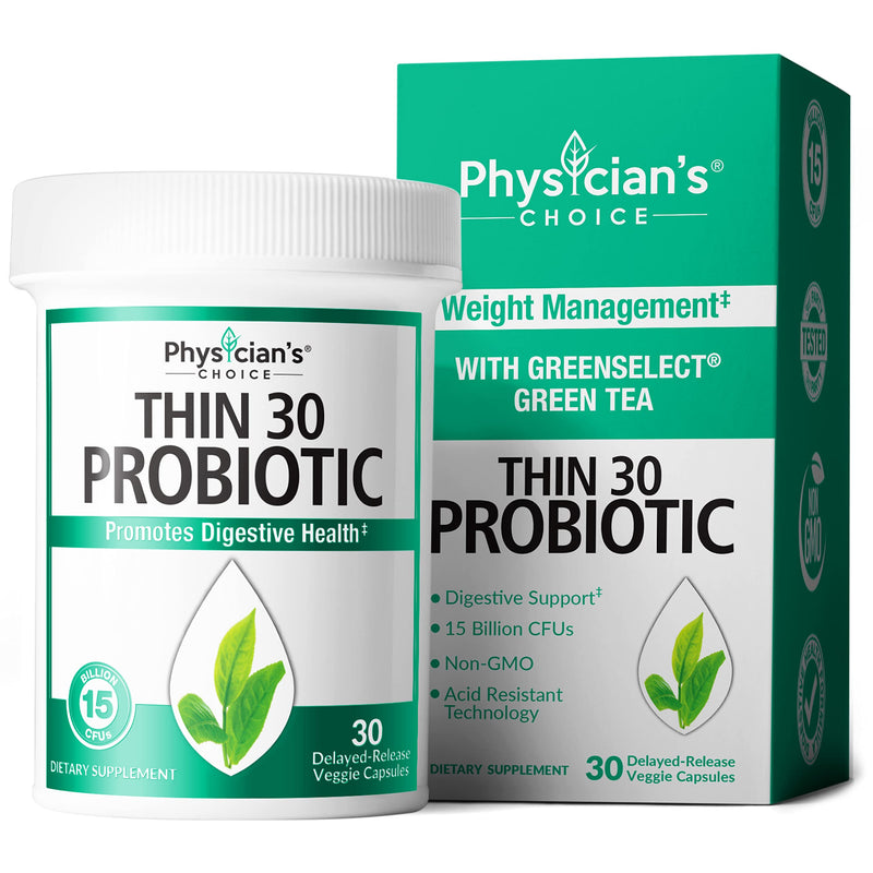 Probiotics for Weight Loss Support & Detox Cleanse - Lactobacillus Gasseri + 5 Probiotic Strains, Apple Cider Vinegar, Green Tea Extract, Cayenne - Probiotic for Women & Men - 30 Capsules - NewNest Australia