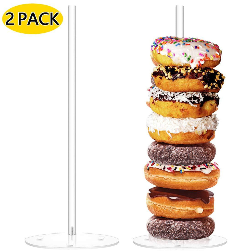 NewNest Australia - Toolsure Acrylic Donut Stand 11 inch,Clear Donut Display Holder for Party Supplies (2pack) 