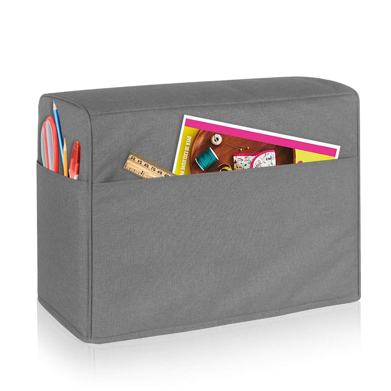 Luxja Dust Cover for Sewing Machine, Sewing Machine Cover with Pockets for Extra Accessories (Compatible with Brother and Singer), Gray - NewNest Australia
