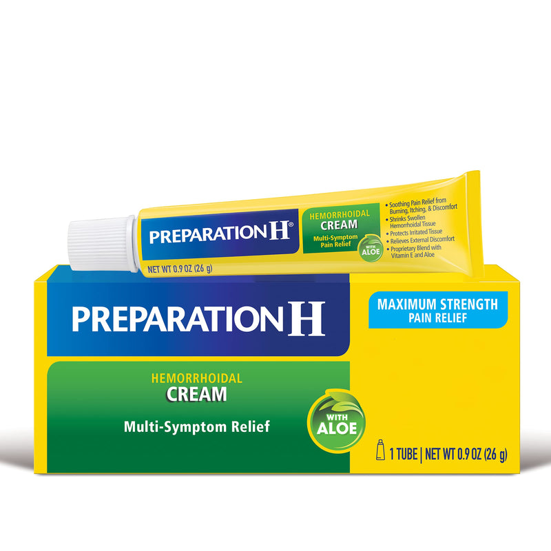 PREPARATION H Hemorrhoid Symptom Treatment Cream (0.9 Ounce Tube), Maximum Strength Multi-Symptom Pain Relief with Aloe - NewNest Australia