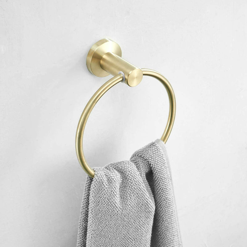 Hand Towel Ring,Gold Brushed Towel Holder Constructed of Stainless Steel - NewNest Australia