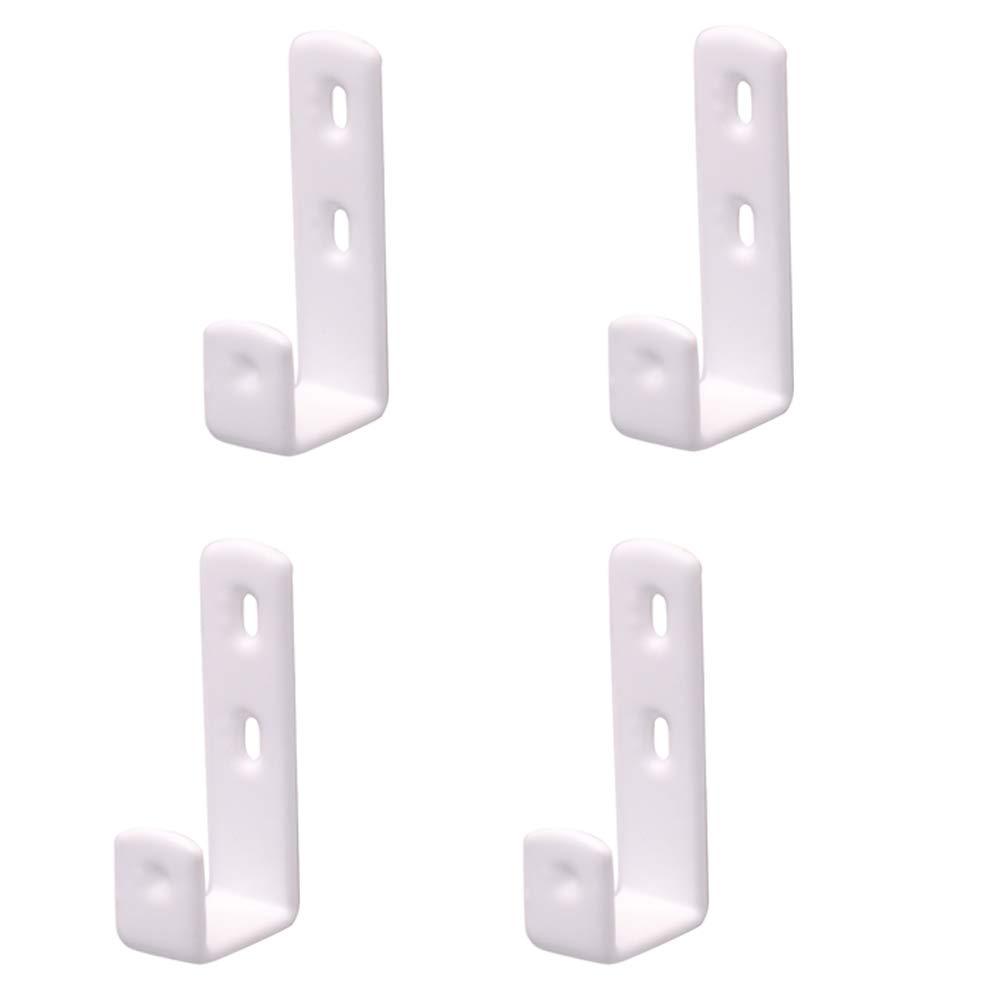 NewNest Australia - ROOS 7-Shape White PVC Coated Bunk Bed Ladder Hooks Pack of 4 