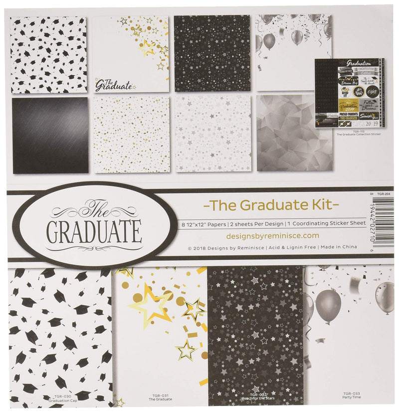 Reminisce (REMBC) The Graduate Scrapbook Collection Kit, Multi Color Palette - NewNest Australia