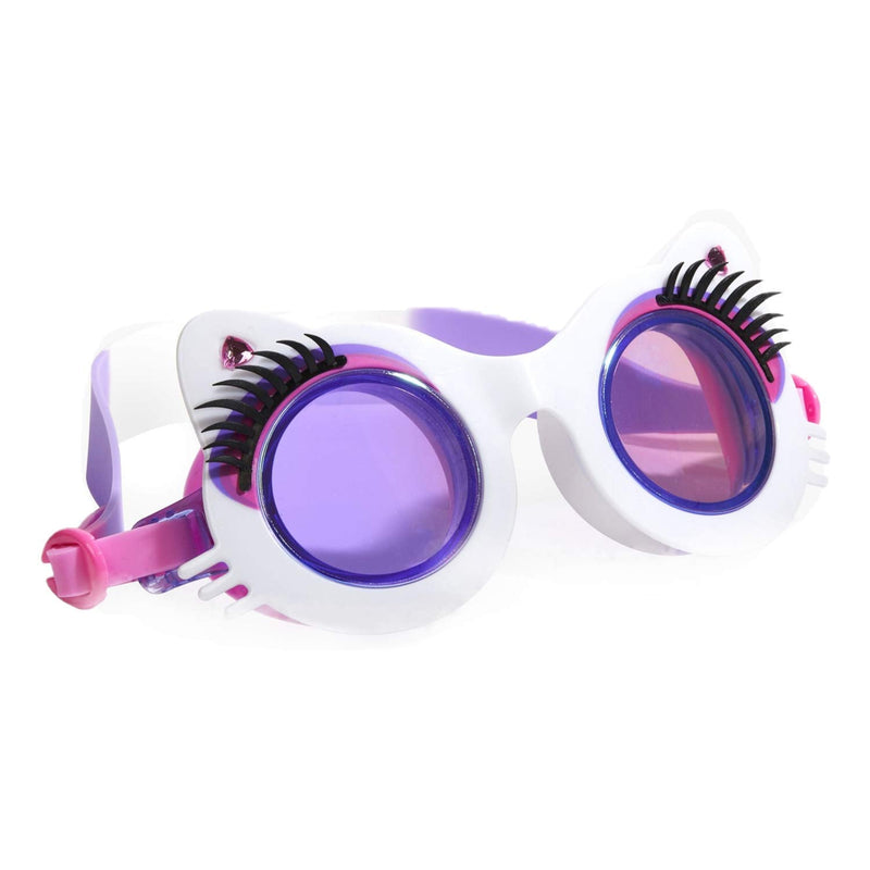 Bling 2O Girls Swimming Goggles 8+ - Anti Fog, No Leak, Non Slip, UV Protection Whiskers White - NewNest Australia