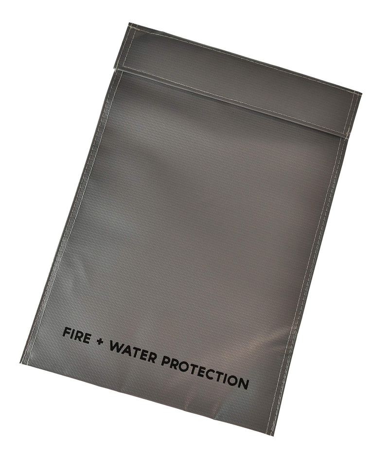 HOME-X Fireproof/Water-Resistant Document Bag for Paper and Expensive Jewelry Storage (7" W x 9 1/4" L) - NewNest Australia