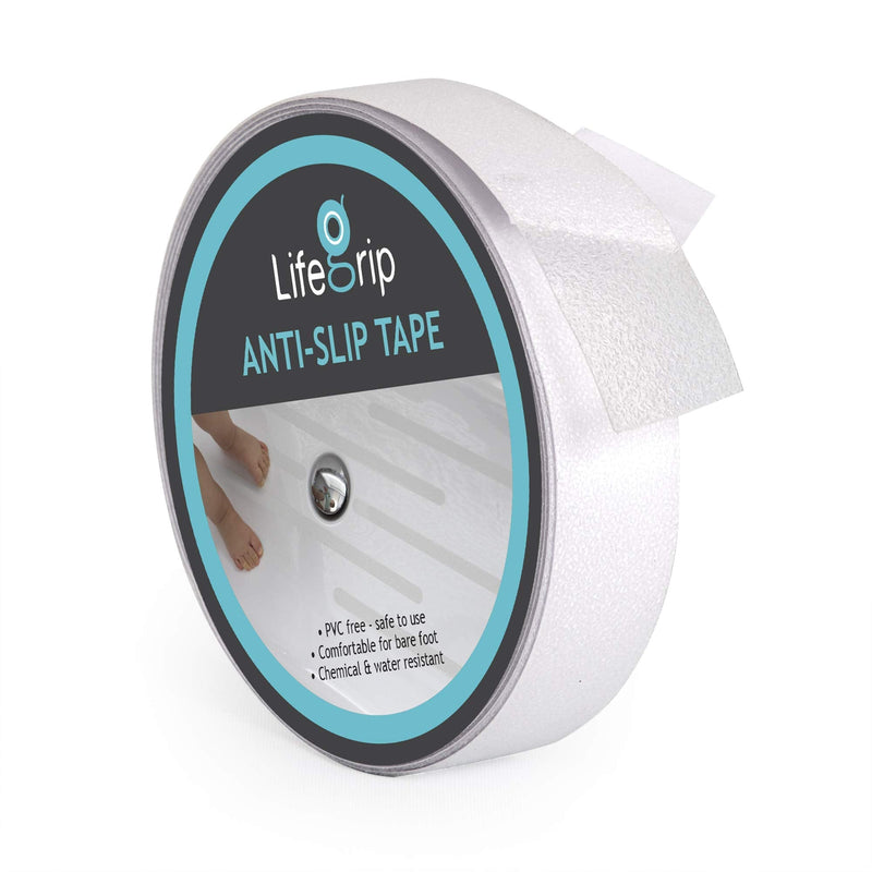 LifeGrip Anti Slip Transparent Anti Slip Tape, 1 inch by 30 feet, Non-Slip Traction Grip Tape to Tubs, Boats, Stairs, Clear, Soft, Comfortable for Bare feet (1" X 30') 1" X 30' - NewNest Australia