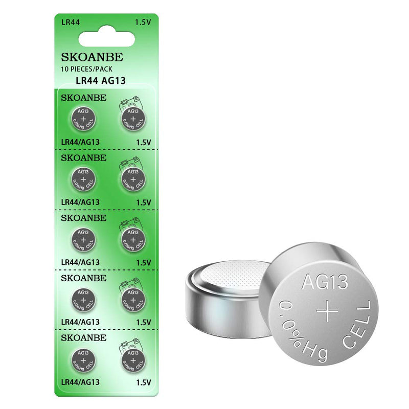 SKOANBE 10PCS AG13 LR44 303 A76 357 SR44 1.5V Battery Button Coin Cell Batteries 10 Count (Pack of 1) - NewNest Australia