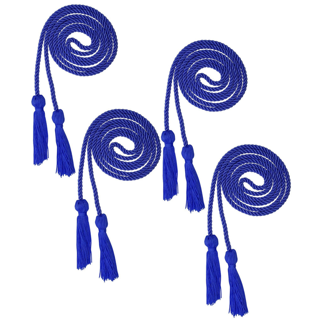 Beautyflier® Pack of 4 Graduation Honor Braided Cords with Sewing Tassels Polyester Yarn Honor Cord for Bachelor Gown for Graduation Students (Blue(4pcs)) Blue(4pcs) - NewNest Australia