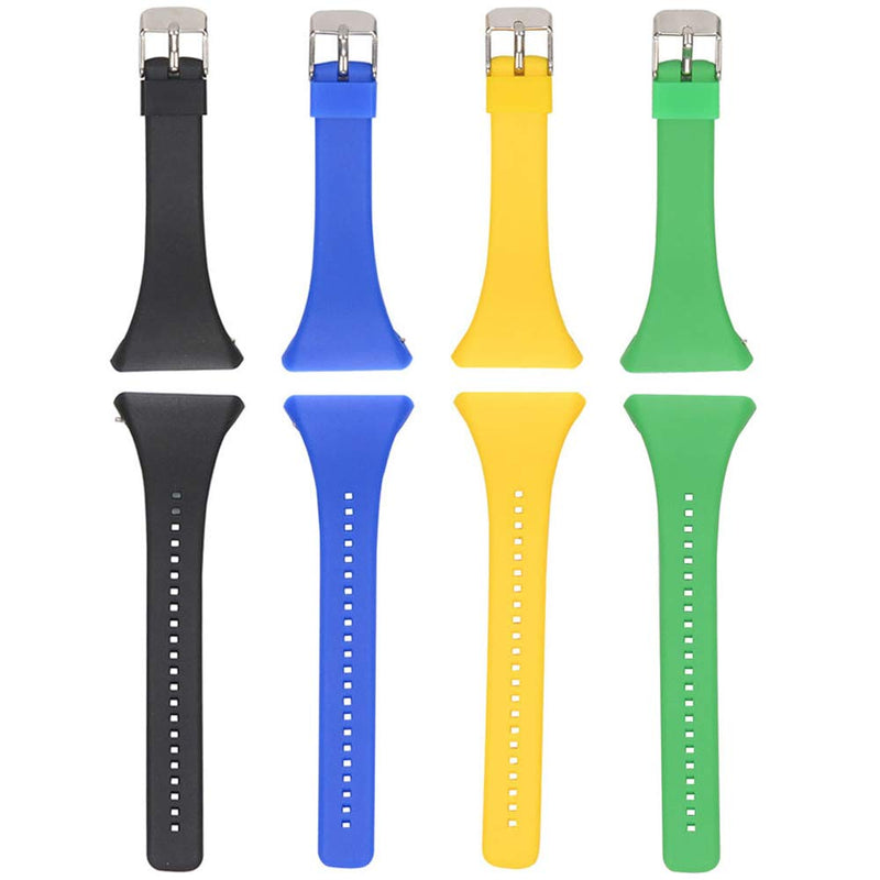 QGHXO Band for Polar FT4/FT7, Soft Adjustable Silicone Replacement Wrist Watch Band for Polar FT4/FT7 Watch 4PCS: Black&Blue&Yellow&Green - NewNest Australia