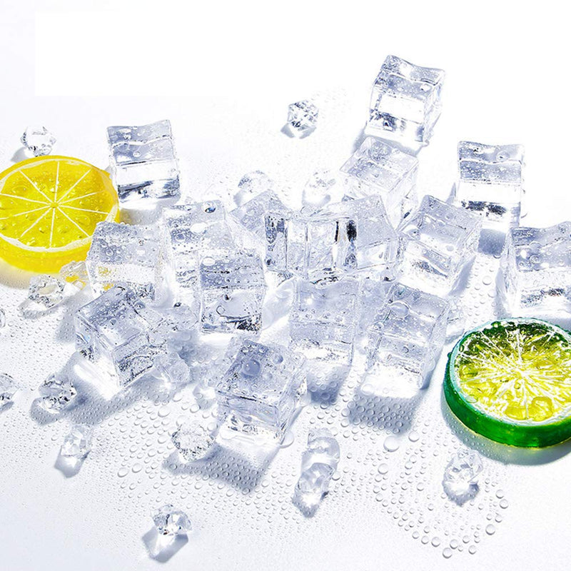 Anyumocz 50 Pcs 20mm Clear Fake Ice Acrylic Decorative Ice Cubes Display for Home Decoration Wedding Centerpiece Vase Fillers,Photography Props&Kitchen Decoration - NewNest Australia