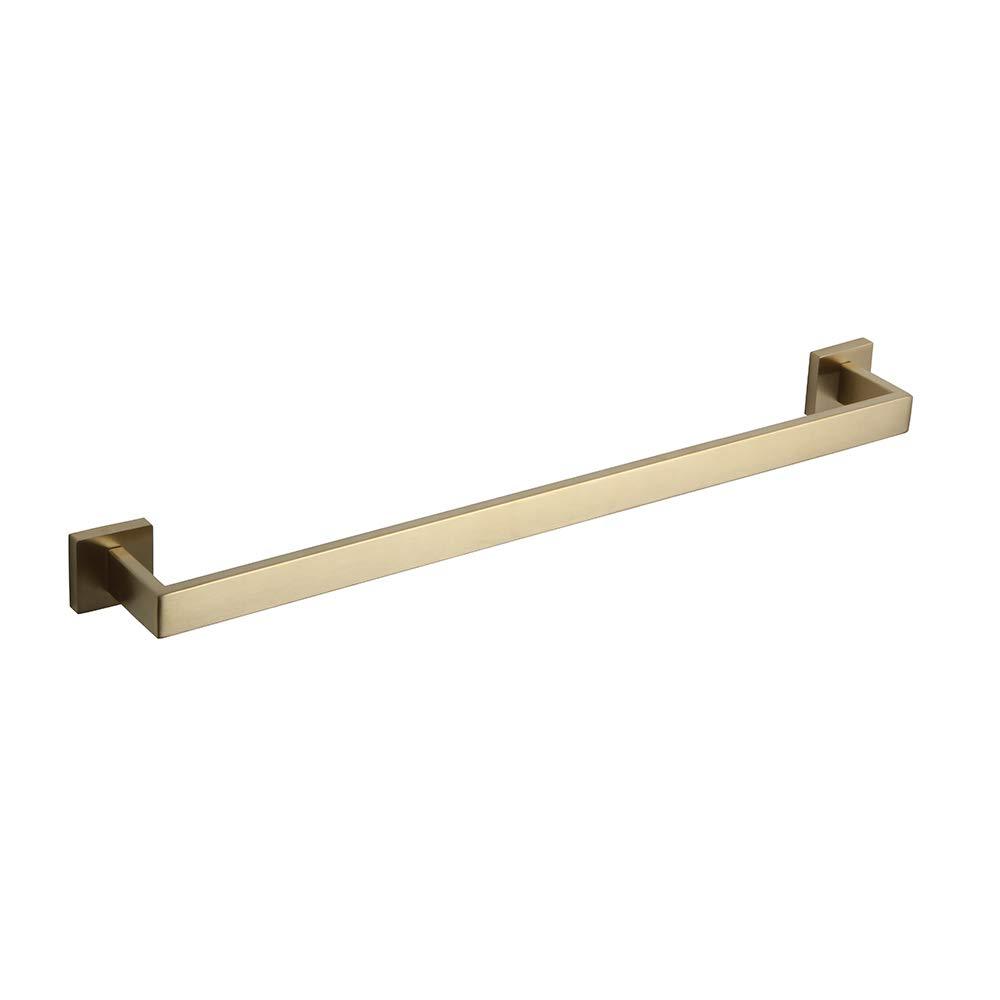 GERZWY 24-Inch Bathroom Towel Bar Stainless Steel Bath Towel Bar Modern Square Style Wall Mount Brushed PVD Zirconium Gold FG160160-BZ - NewNest Australia