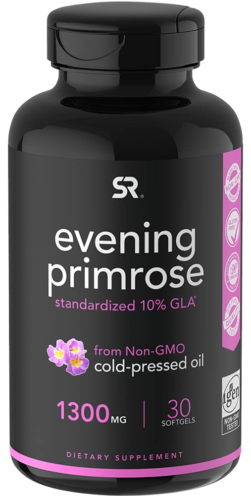 Evening Primrose Oil (1300mg) from Cold-Pressed Evening Primrose Flower | Non-GMO Verified, Hexane & Gluten Free (30 Liquid Softgels) 30 Count (Pack of 1) - NewNest Australia