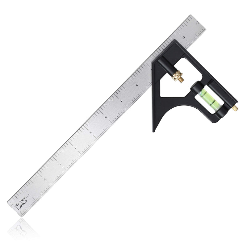 Mr. Pen- Combination Square, 12" Combo Square, Carpentry Tools, Carpenter Square, Woodworking Tools, Metal Ruler, Framing Square, T Square, T Ruler, Combination Square Set, Square Tool, Metal Square - NewNest Australia