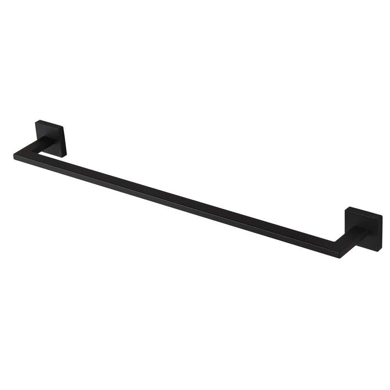 GERZWY 18-Inch Bathroom Towel Bar SUS 304 Stainless Steel Bath Towel Bar Matte Black Modern Square Style Wall Mount IG1802C45-BK - NewNest Australia