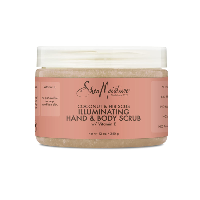SheaMoisture Illuminating Hand and Body Scrub for Dull Skin Coconut and Hibiscus Cruelty-Free Skin Care 12 oz Coconut-Hibiscus - NewNest Australia