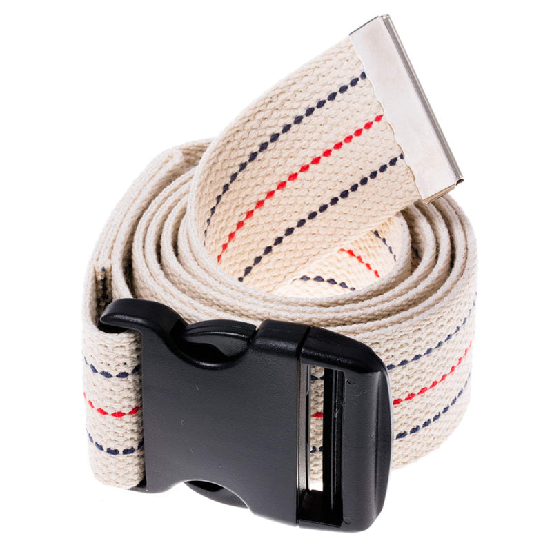 COW&COW Gait Belt 54inch - Transfer and Walking Assistance with Quick Release Buckle for Caregiver Nurse Therapist 2 inches(Beige) Beige With Stripes 54 Inch (Pack of 1) - NewNest Australia