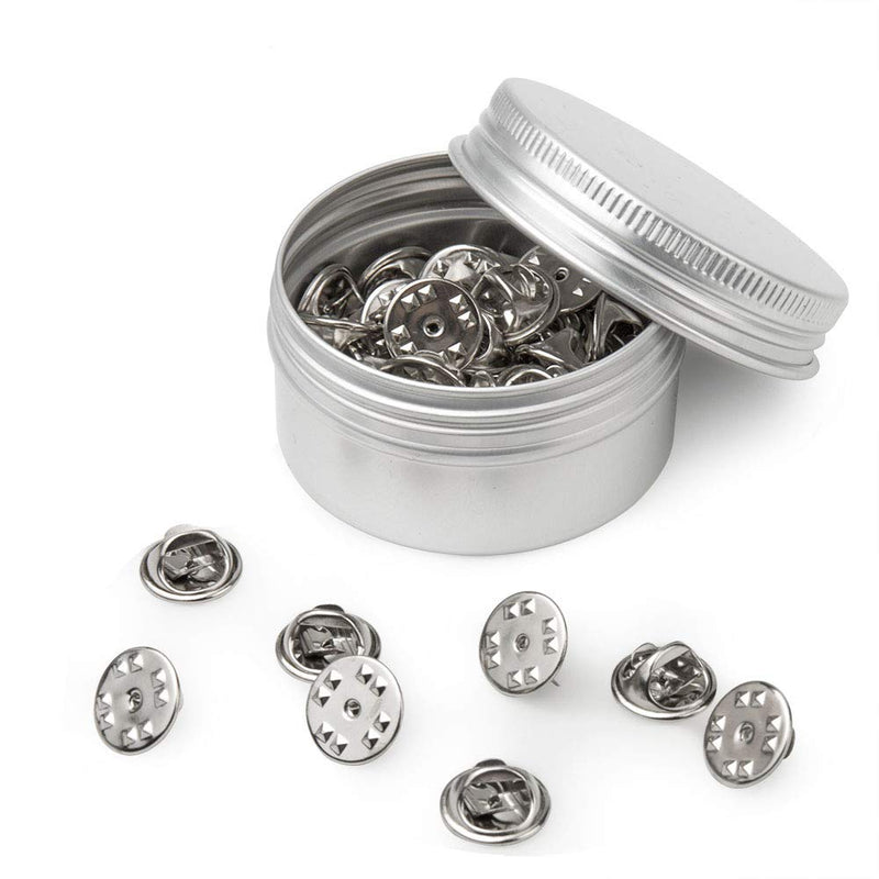 50PCS Metal Pin Backs, Pin Keepers Locking Clasp for Badge Insignia Pin Backs Replacement (Silver) - NewNest Australia