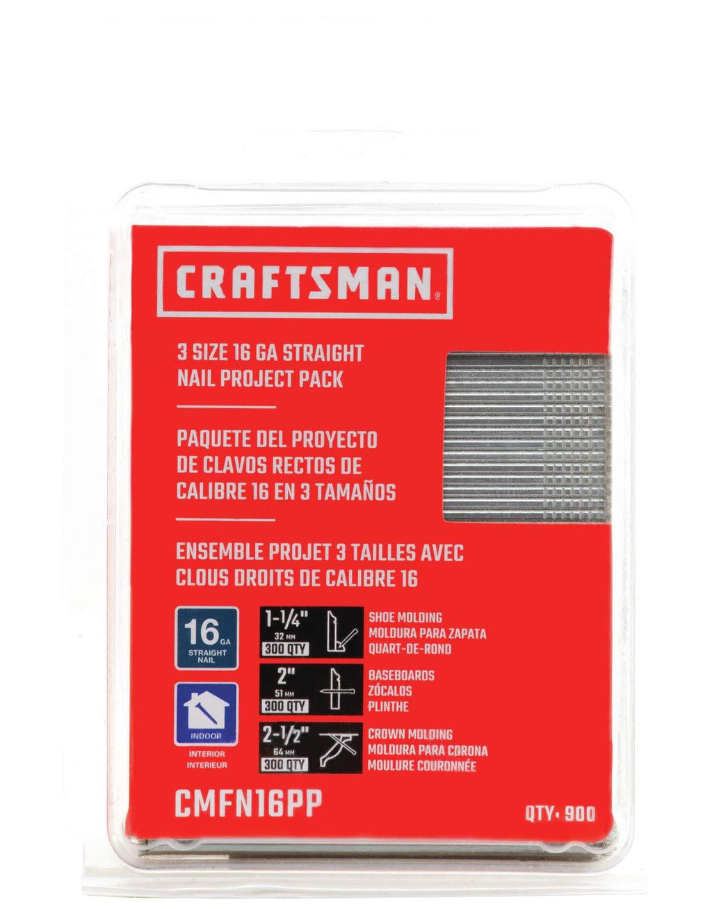 CRAFTSMAN Finish Nails, 16GA Straight Project Pack (CMFN16PP) - NewNest Australia