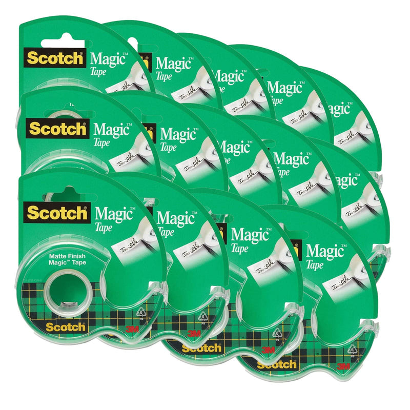 Scotch 810 Magic Tape in Dispenser, 0.50 x 450 Inches, Matte Clear, Pack of 14 - NewNest Australia