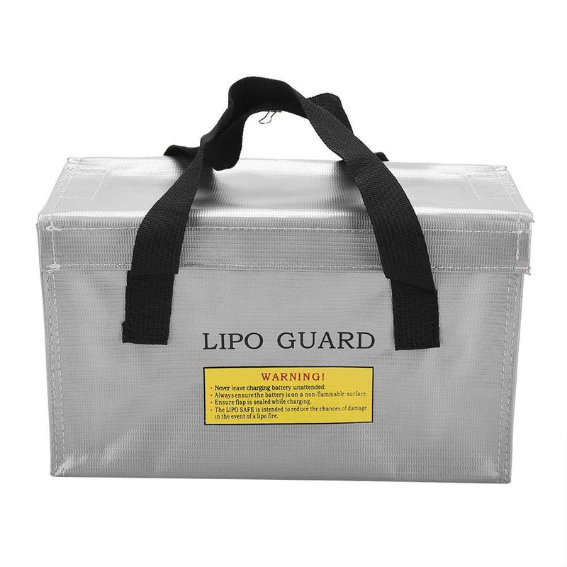 Explosionproof Lipo Battery Safe Bag Large Space Charging Batteries Storage Bags Fireproof Documents Bag Paper Cash Passport Jewelry Storage Protection Bag with Handle Design(Silver) - NewNest Australia